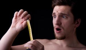A man horrified by the size of his penis